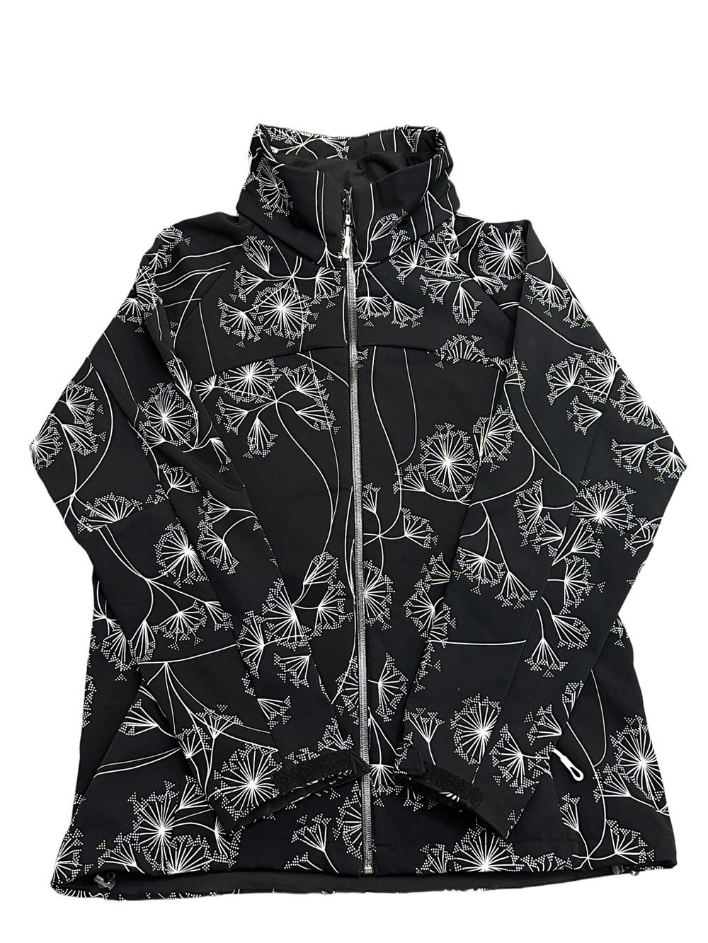 Salomon Softshell Ski Jacket Dandelion Print Black Women’s XL
